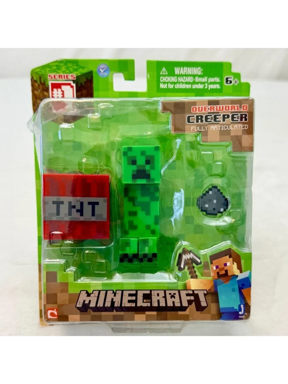 Minecraft Series 1 Overworld Creeper Fully Articulated Figure Pack Mojang 2014
